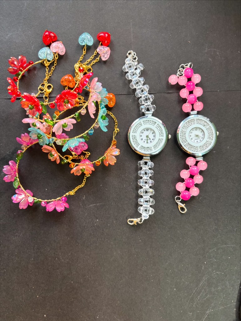 Floral sets and beaded watches